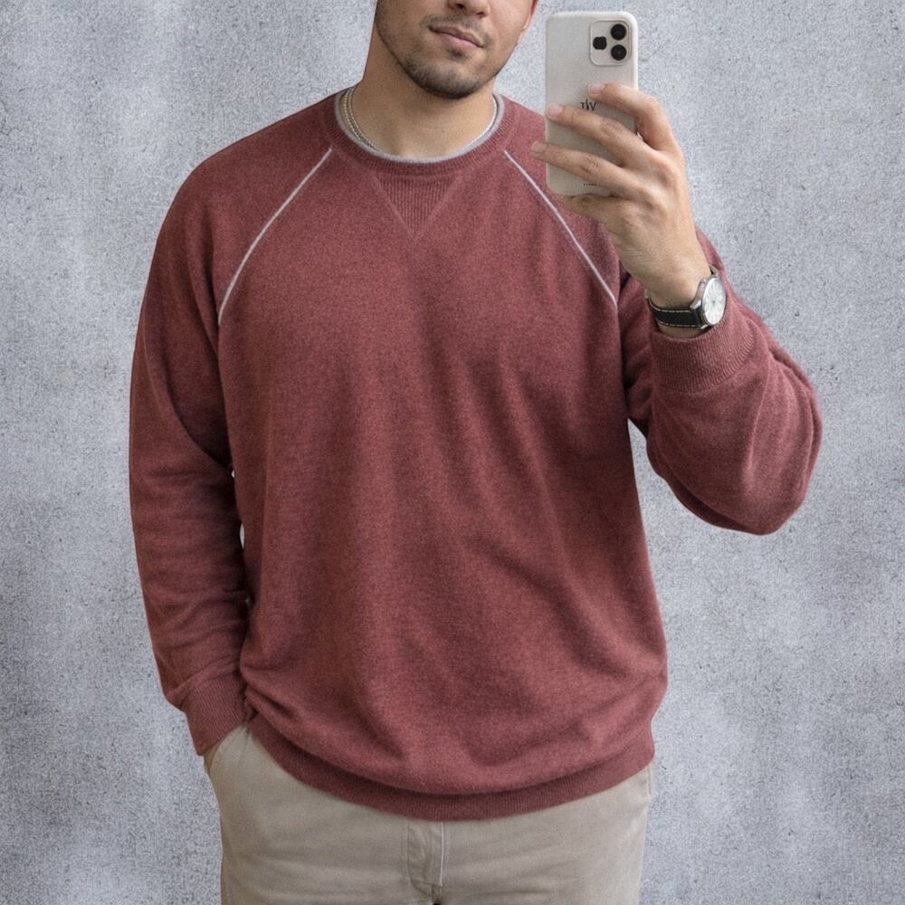 Vintage Hammacher Schlemmer 100% Cashmere Raglan Sweater XL